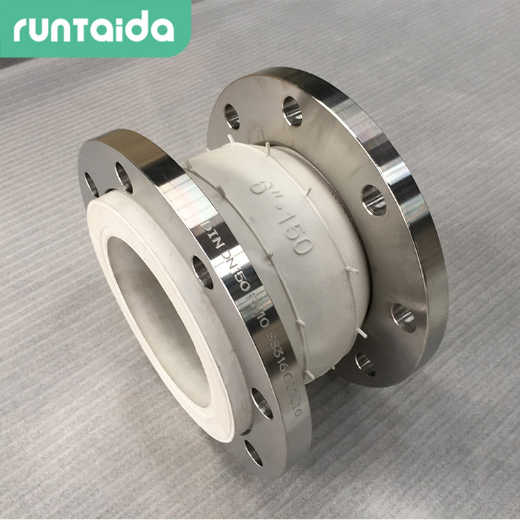 润泰达-食品级橡胶接头白色橡胶软接头卫生级可曲挠橡胶伸缩接头